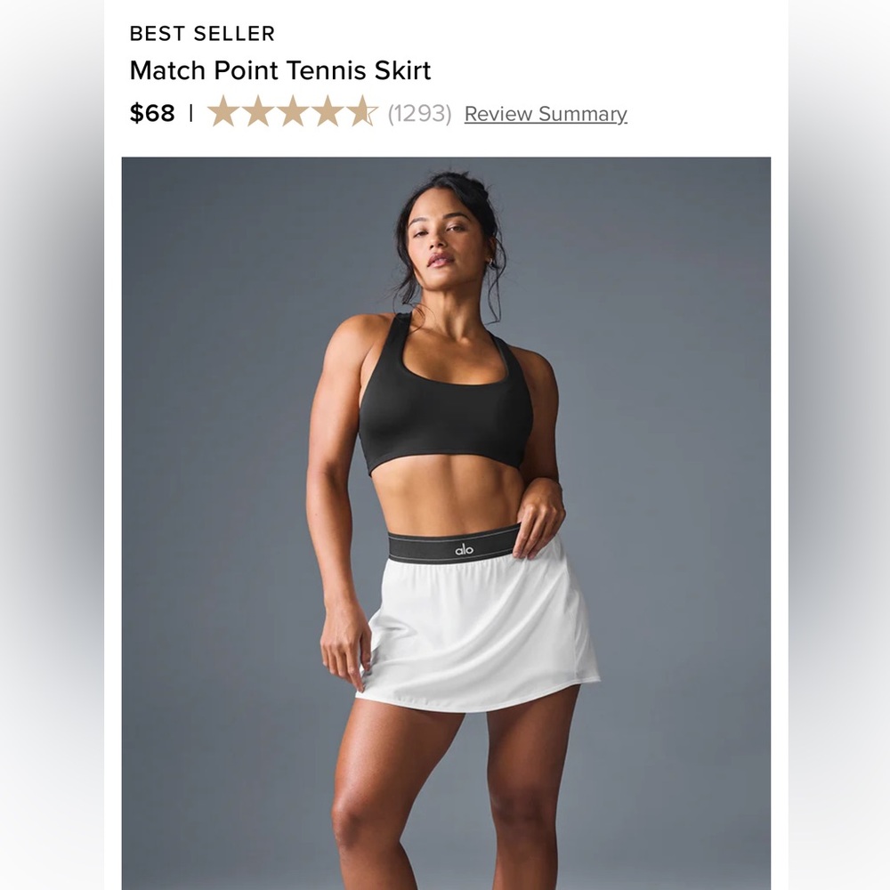 Alo Match Point Tennis Skirt